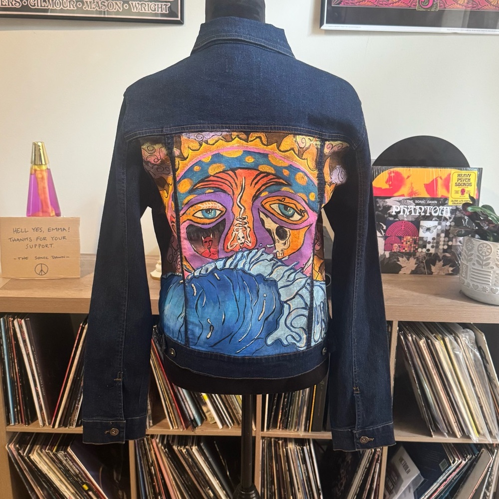 Sublime Psychedelic Beach Handpainted Denim Jacket